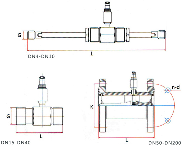 dn150渦輪流量計(jì)外形尺寸圖