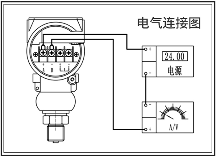 氫氣壓力變送器接線圖