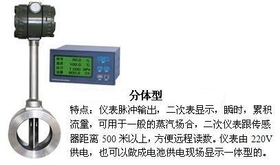 渦街蒸汽流量計(jì)分體型產(chǎn)品特點(diǎn)圖