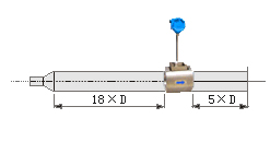 不銹鋼渦街流量計(jì)直管段安裝要求示意圖二
